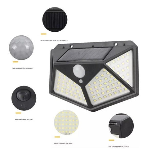 LAMPARA SOLAR IMPERMEABLE CON SENSOR